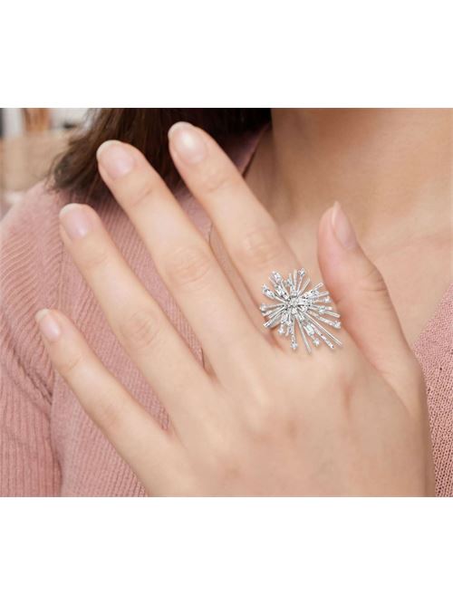 Firework crystal ring GOCCIAZZURRA JEWELS | ANFIREWORKRODIOBIANCO